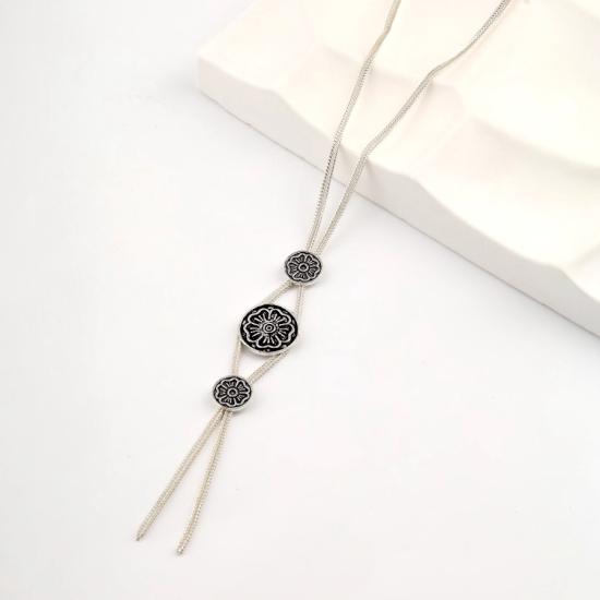 925 Sterling Mardin Straw Necklace with Motif