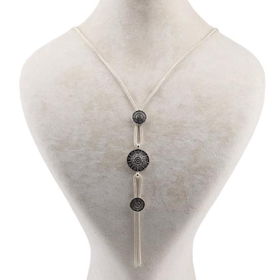 925 Sterling Mardin Straw Necklace with Motif
