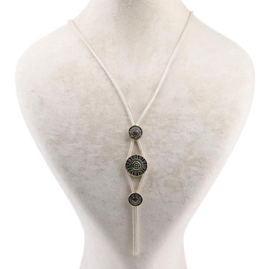 925 Sterling Mardin Straw Necklace with Motif