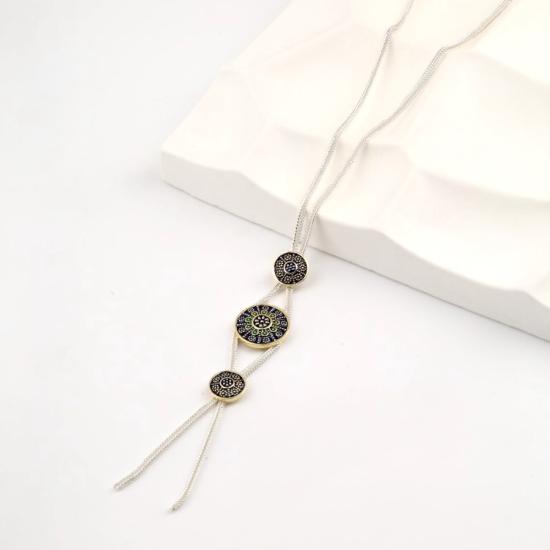 925 Sterling Mardin Straw Necklace with Motif