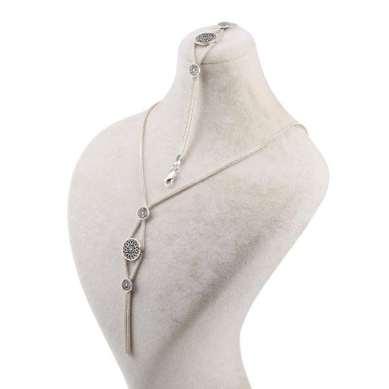 925 Carat Motif Mardin Wicker Silver Set