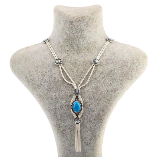 925 Sterling Silver Stone Mardin Straw Necklace