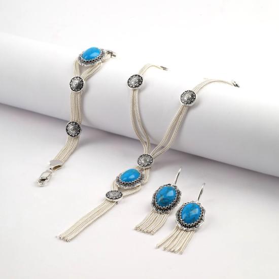 925 Carat Motif Mardin Wicker Silver Set