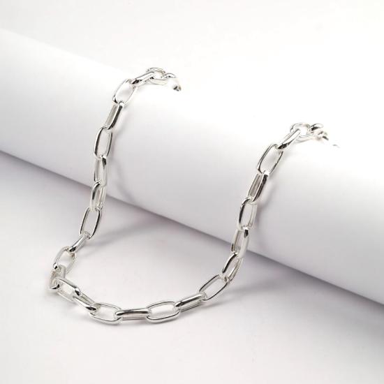 925 Sterling Silver Chain Necklace with Links