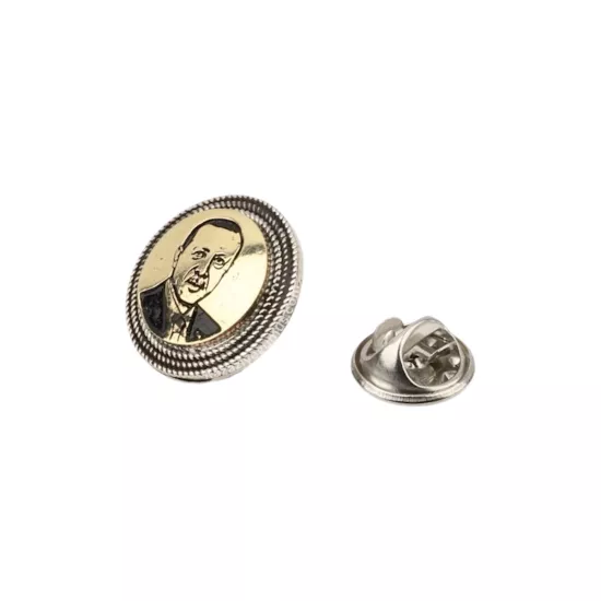 925 Ayar Telkari Recep Tayyip Erdoğan Gümüş Rozet