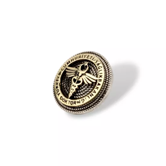 925 Ayar Telkari Sağlık Bakanlığı Gümüş Rozet