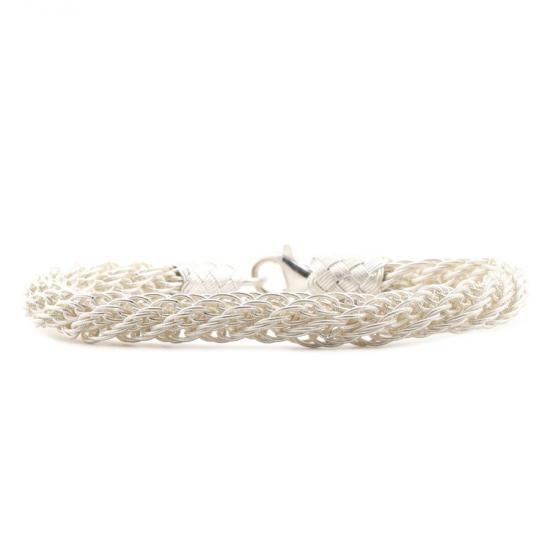 Kazaziye Wrapped White Silver Bracelet