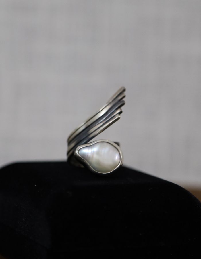 Filigree Pearl Ring