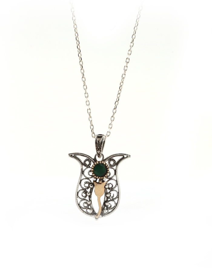 Filigree Emerald Women’s Necklace Set