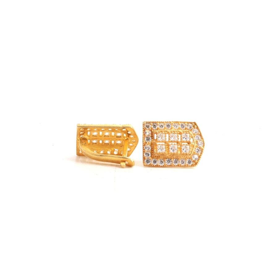 Zircon Stone Trabzon Straw Silver Earrings