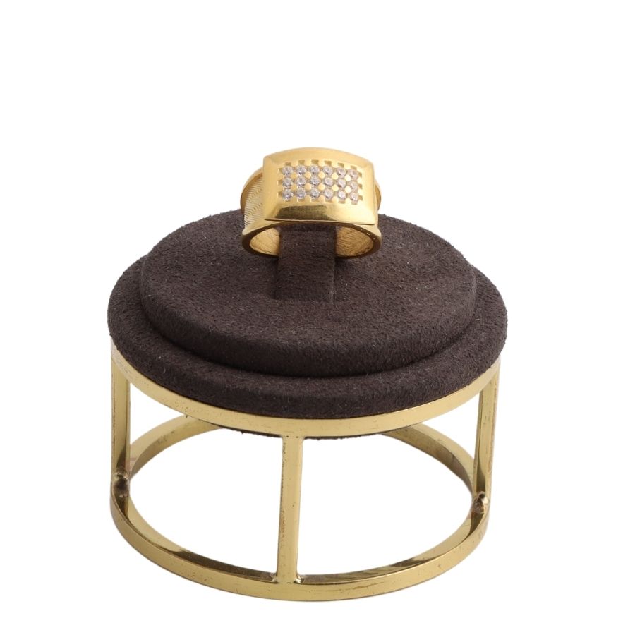 22K Gold Plated Trabzon Straw Zircon Ring
