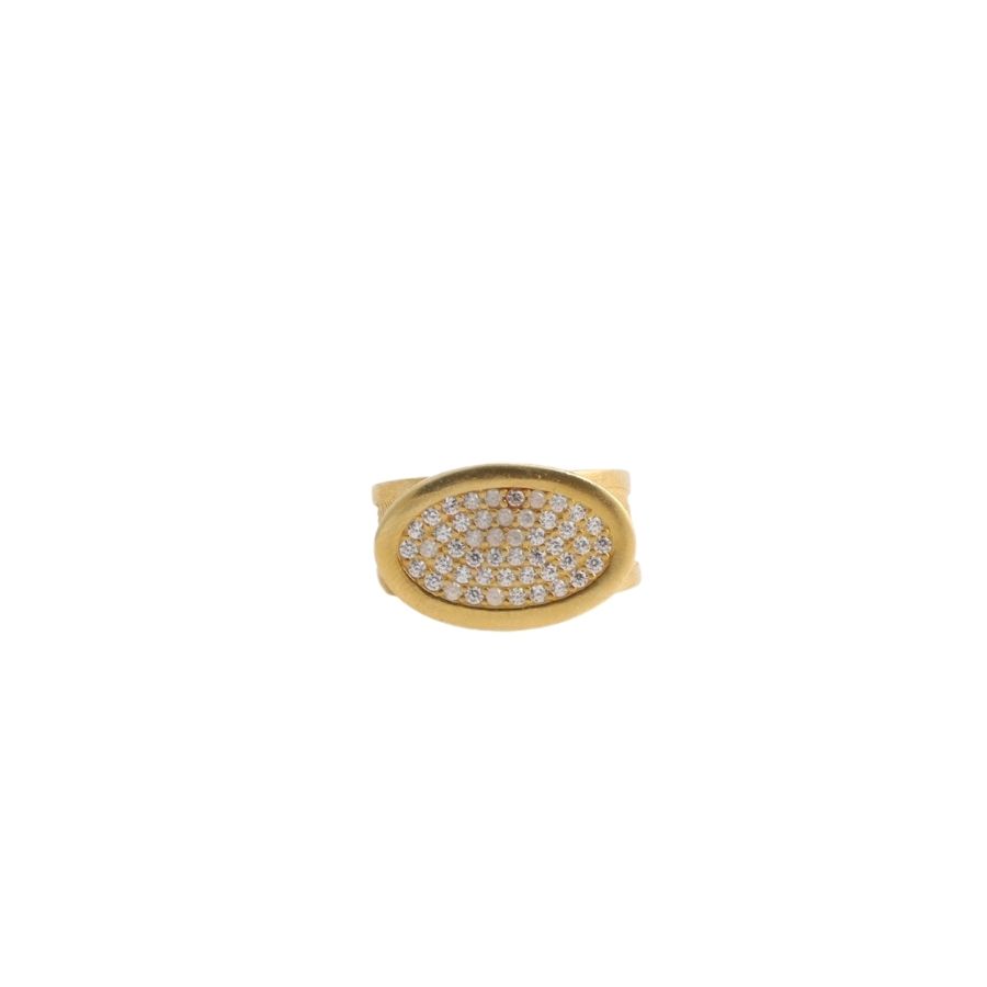 22 K Gold Plated Trabzon Hasırı Zircon Ring