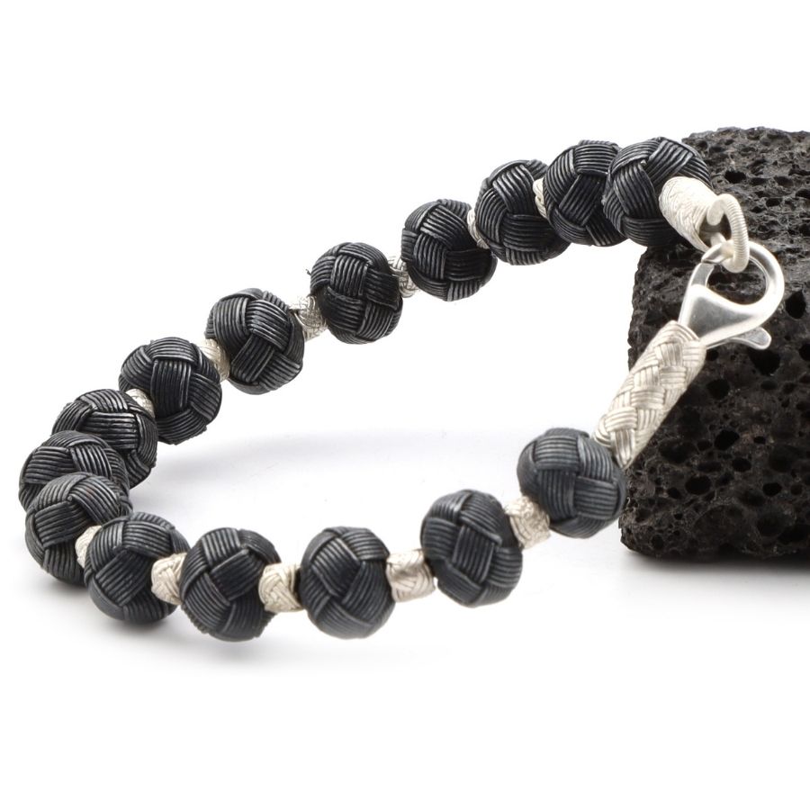 Black and White Bulk Kazaziye Bracelet