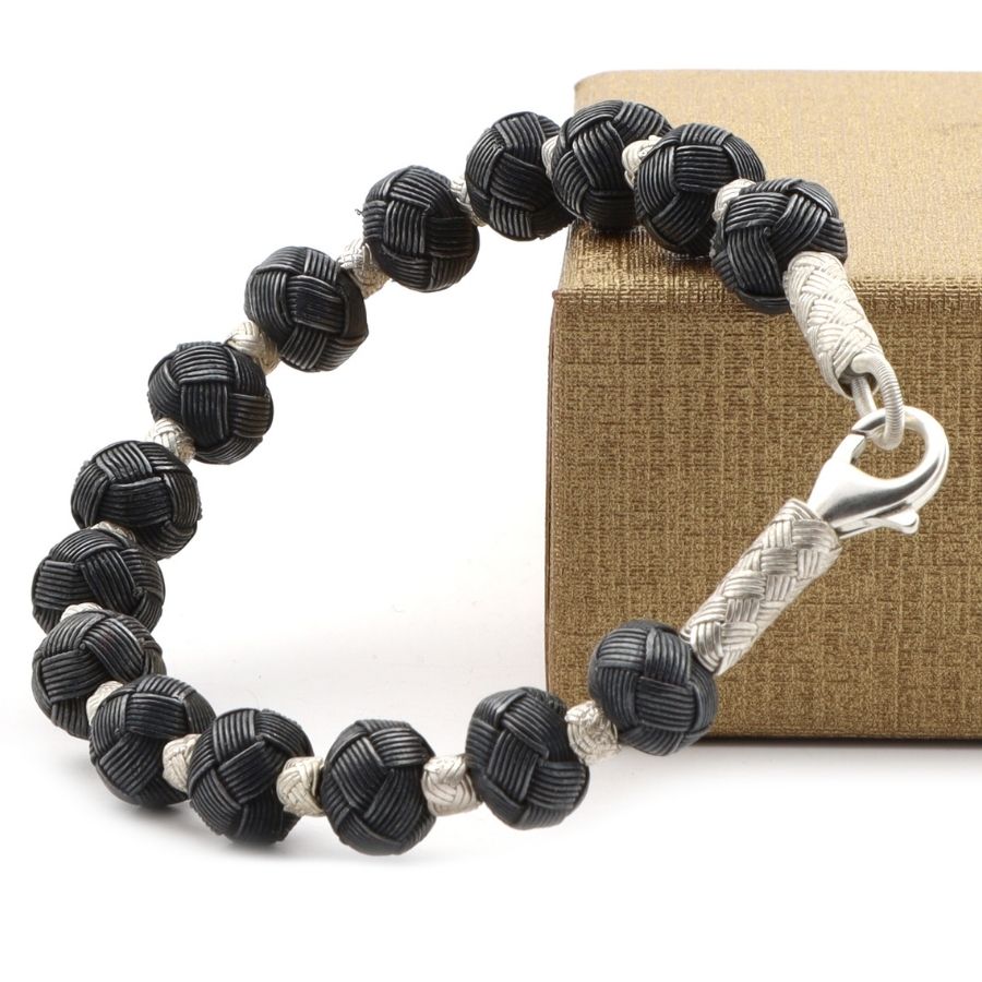 Black and White Bulk Kazaziye Bracelet