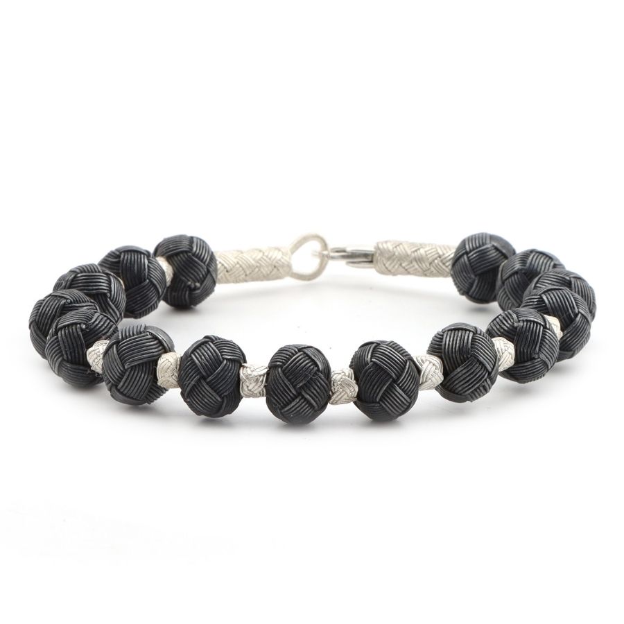 Black and White Bulk Kazaziye Bracelet