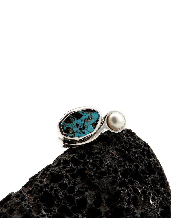 Turquoise Stone Women’s Sterling Silver Ring