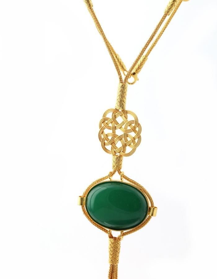 Five Ball Gold Plated Silver Kazaz Necklace