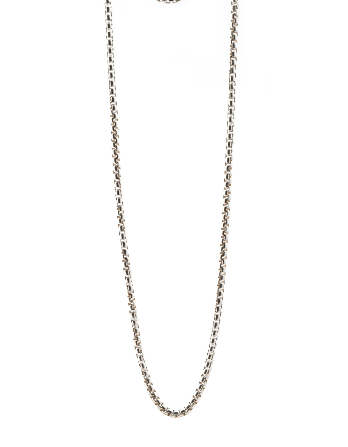 925 sterling Unisex Cube Silver Chain