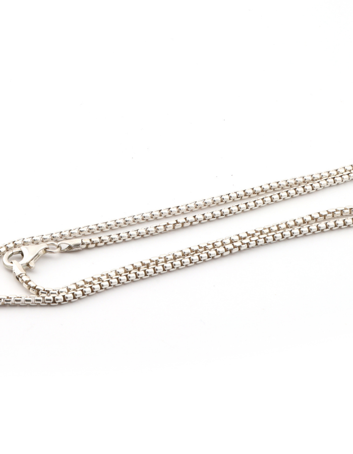 925 sterling Unisex Cube Silver Chain